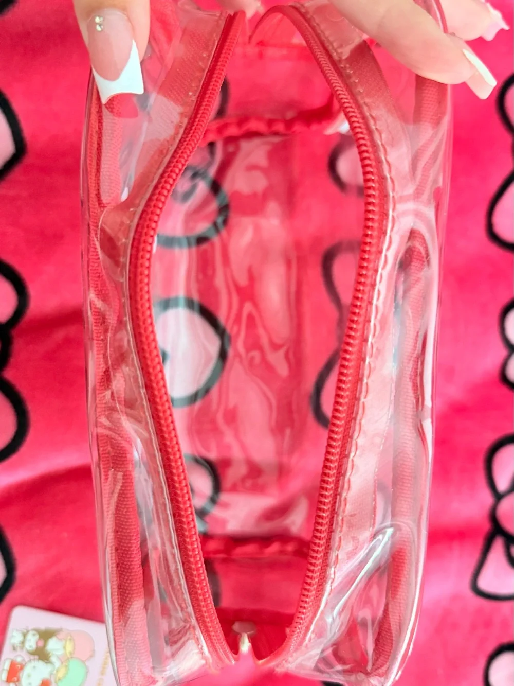 Sanrio Hello Kitty Pink Clear Travel Pouch